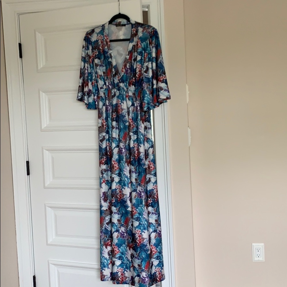 Kimono Sleeve Maxi Dress